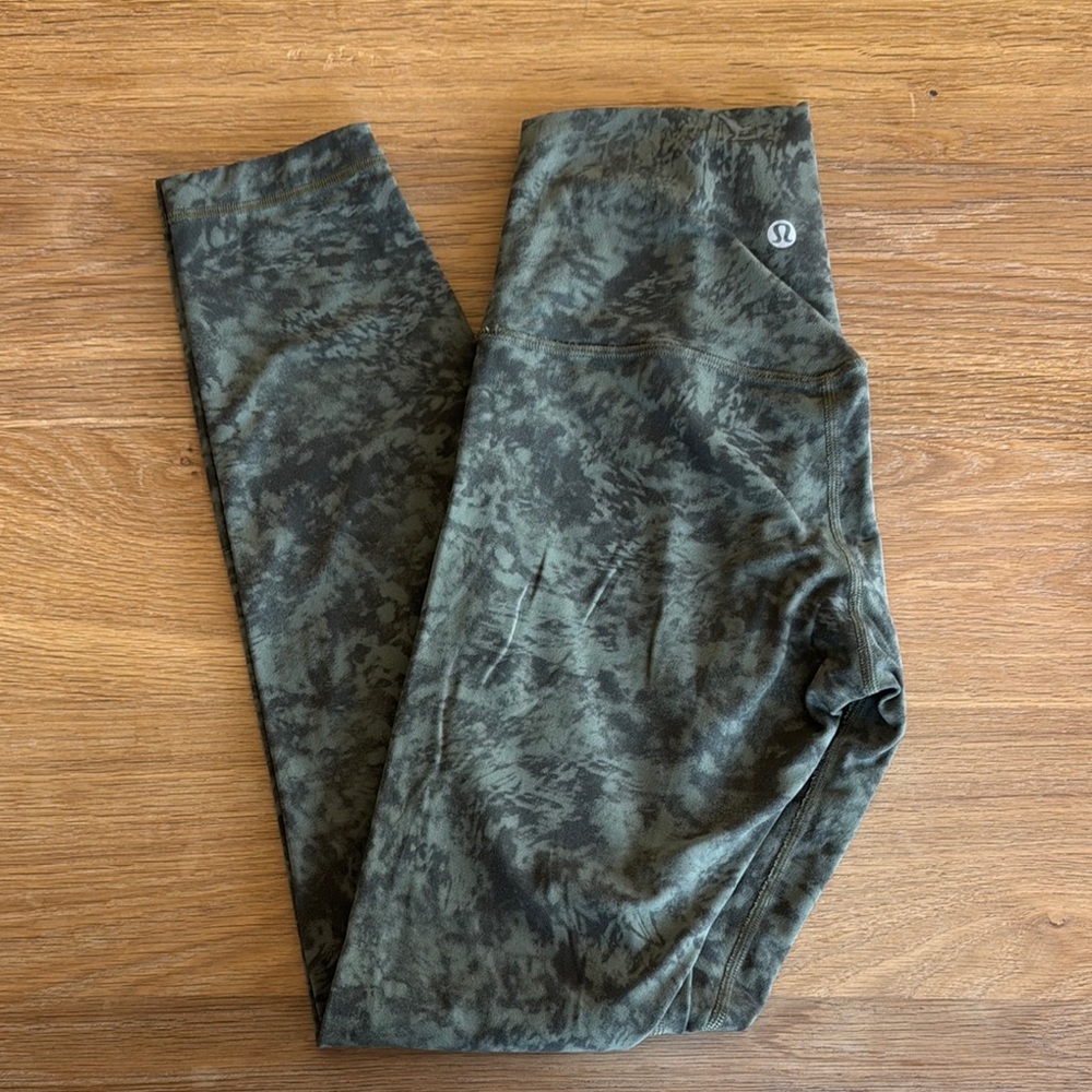 lululemon athletica Green Tie-Dye Leggings